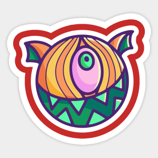 Cute Monster Head 8 Sticker